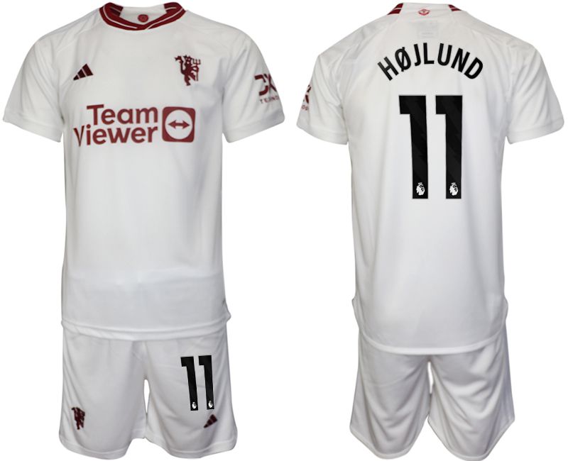 Men 2023-2024 Club Manchester United away white #11 Soccer Jersey->->Soccer Club Jersey